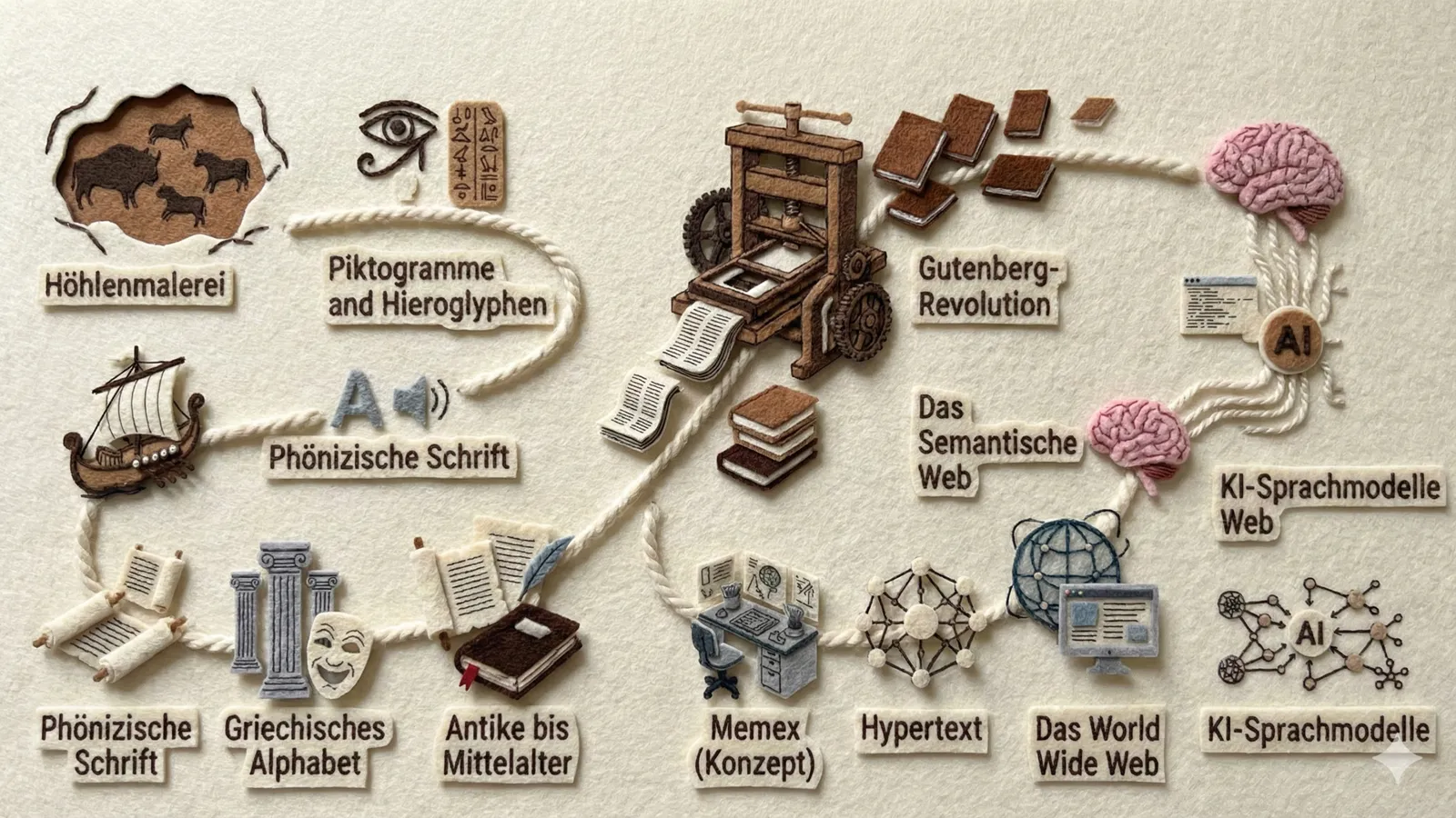 Papier und Faden