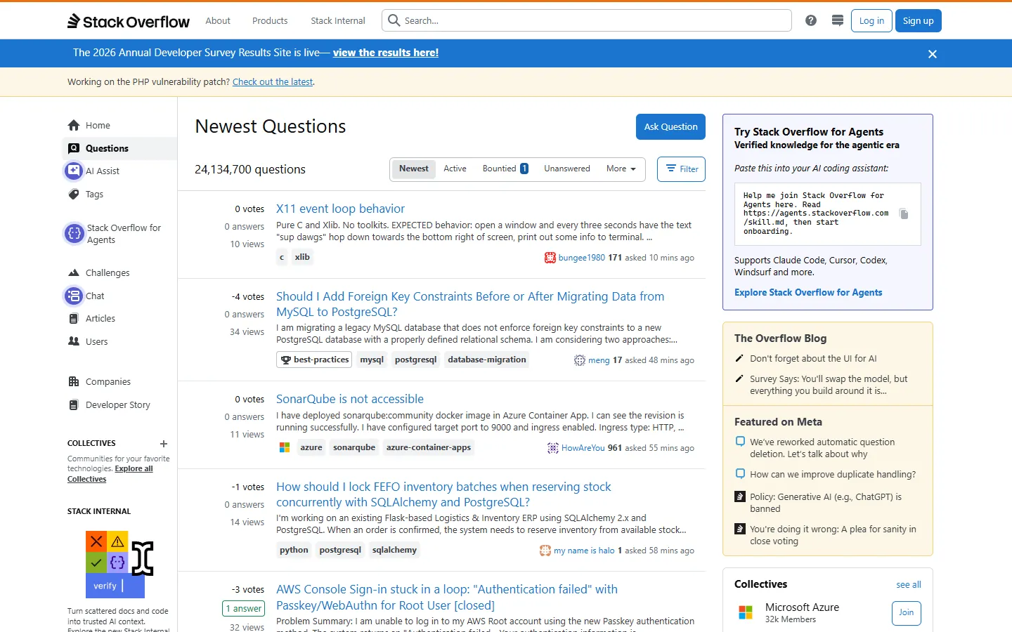 Fragenliste von Stack Overflow