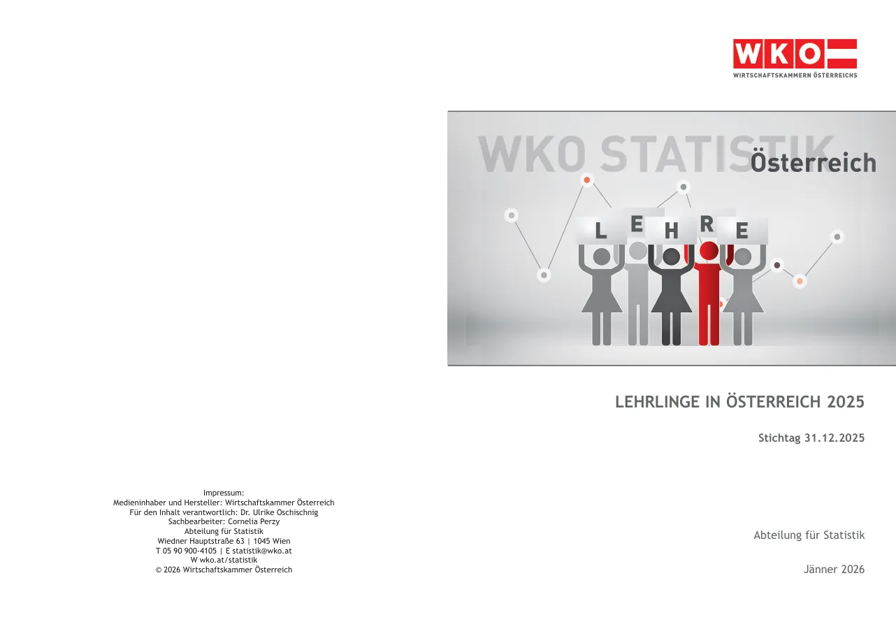 Titelseite der WKO-Lehrlingsstatistik 2025